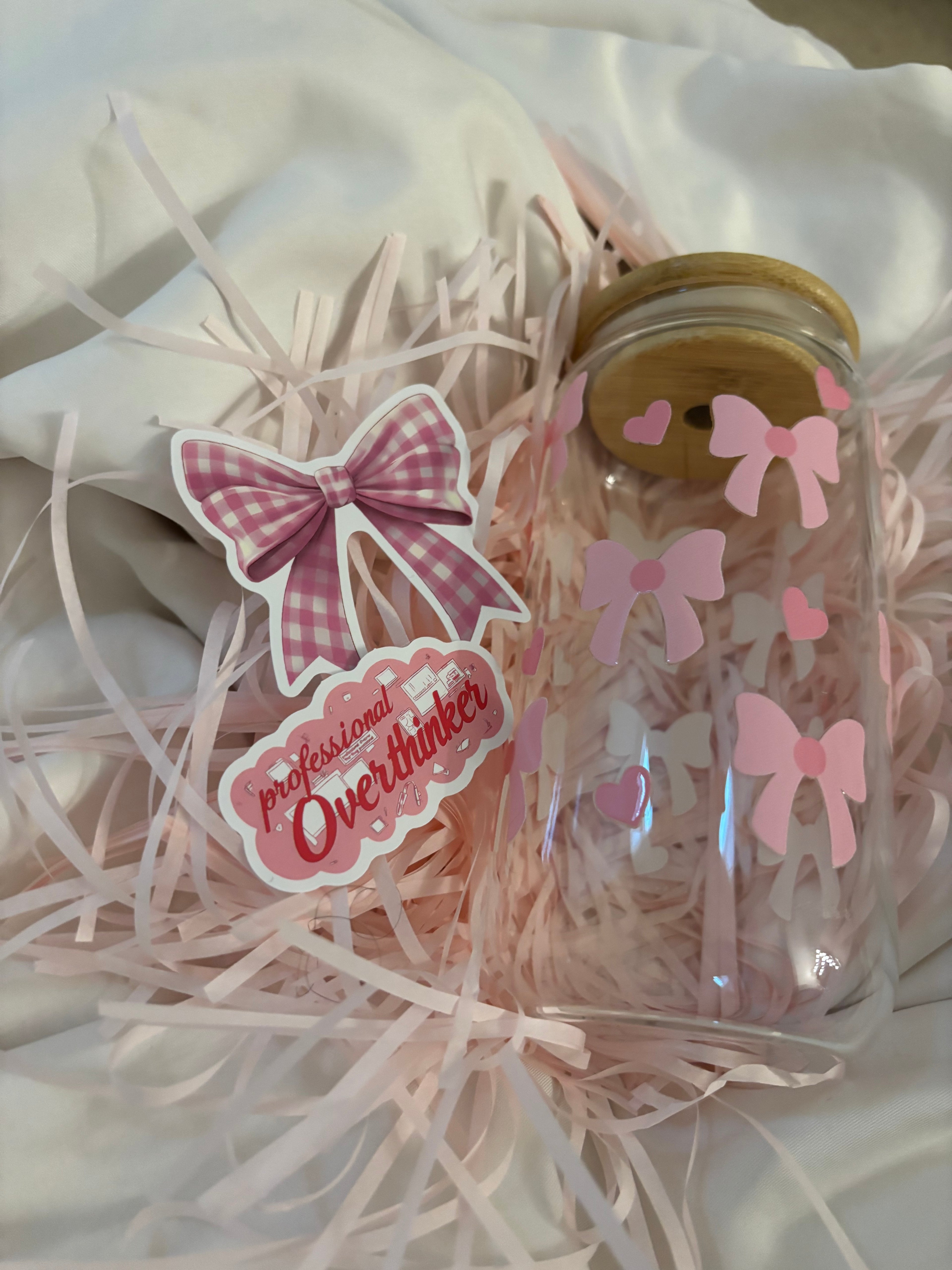 pink bow cup